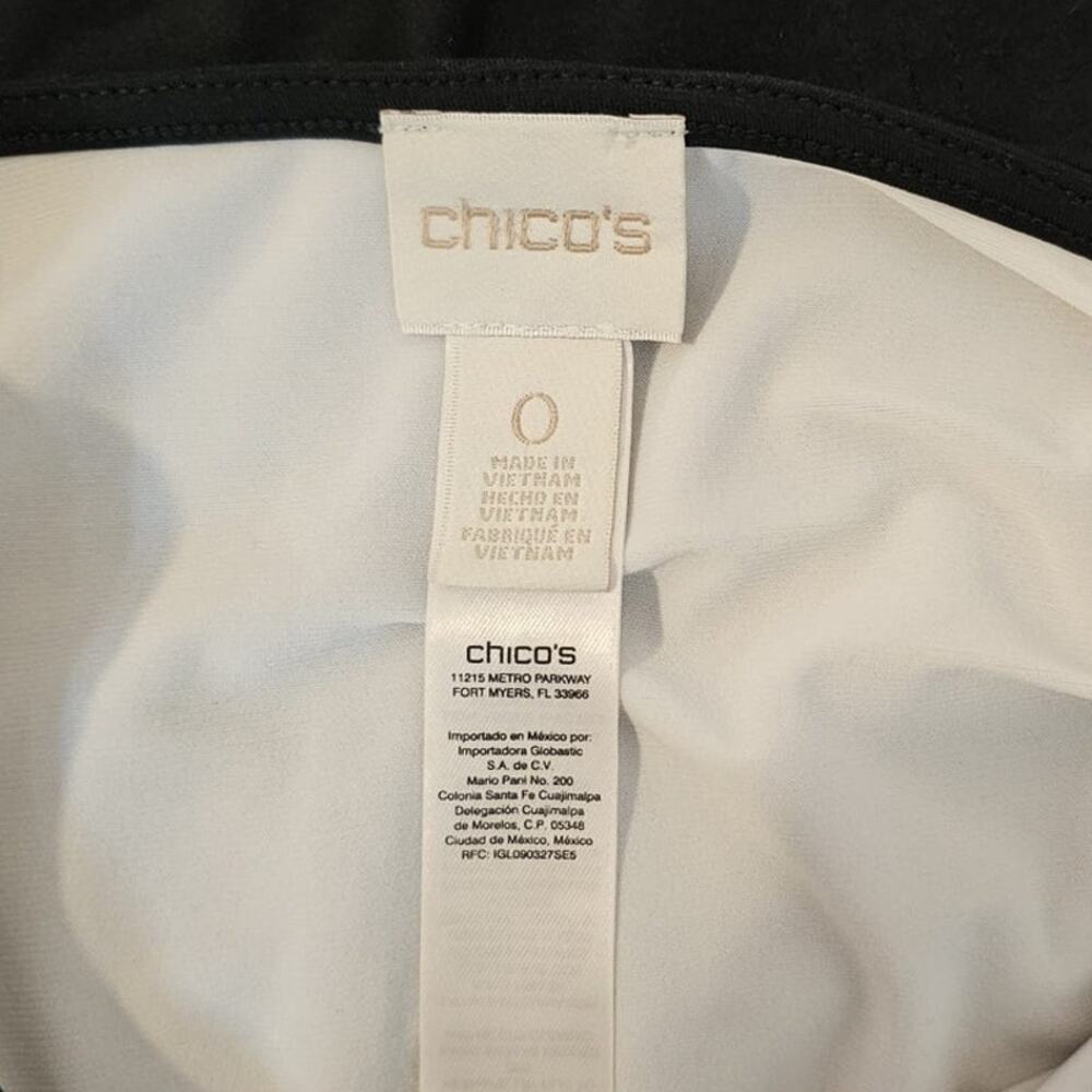 Minimalist Lagenlook Quiet Luxury Chico's Dress B/W Women's 0 Sleeveless Dress - Picture 6 of 6